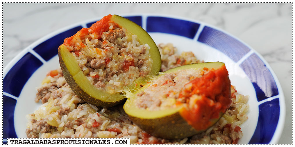 Receta de calabacines rellenos de carne y arroz Tragaldabas Profesionales